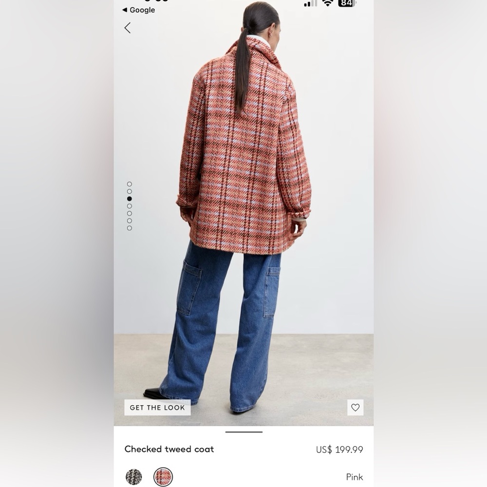 Mango Checked Tweed Coat - NWT - Sold out on Mango - Picture 4 of 5